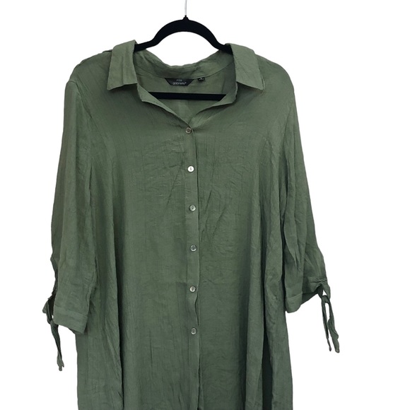Mlle Gabrielle Olive Green Casual Dress size 2x - Picture 5 of 9